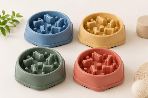 Gamelles anti-glouton pour alimentation chien et chat