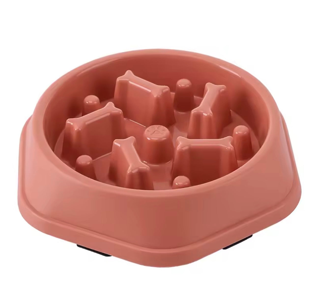 Gamelle anti glouton corail pour chien et chat