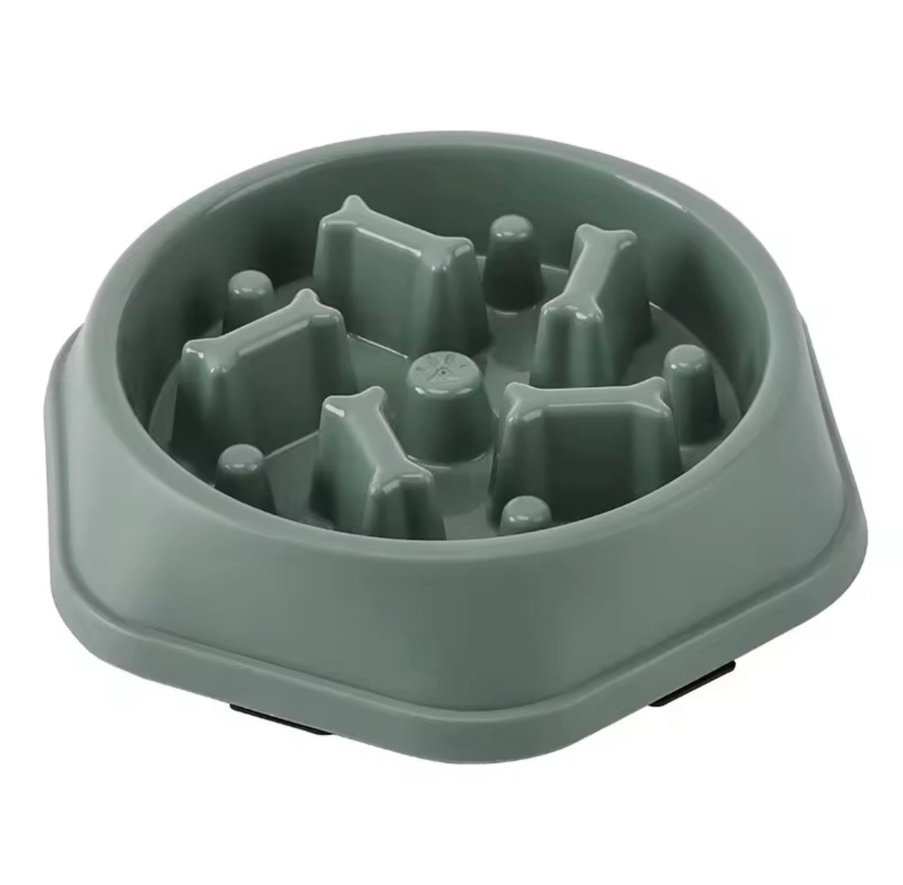 Gamelle anti glouton verte pour chien et chat